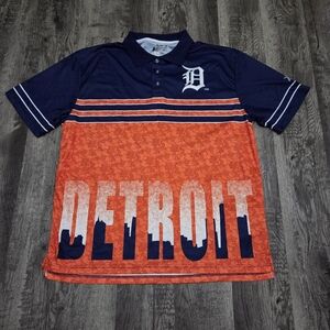 Genuine Merchandise Navy and Orange Detroit Tigers Polo Shirt